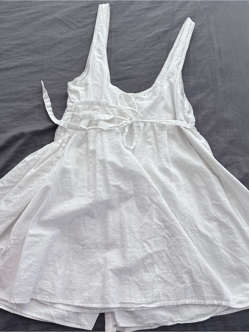 Nordstrom White Mini Button-Front Sundress - Picture 2 of 3